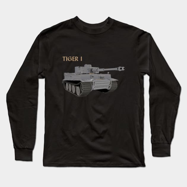 Tiger I German WW2 Tank Long Sleeve T-Shirt by NorseTech